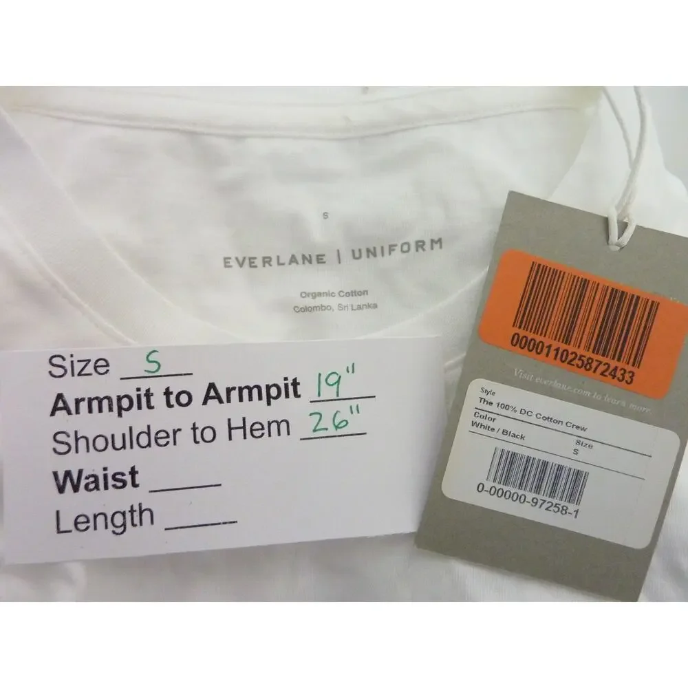 NWT 100% Philly Everlane New White Shirt Tee Philadelphia Small Organic Cotton - Picture 5 of 5